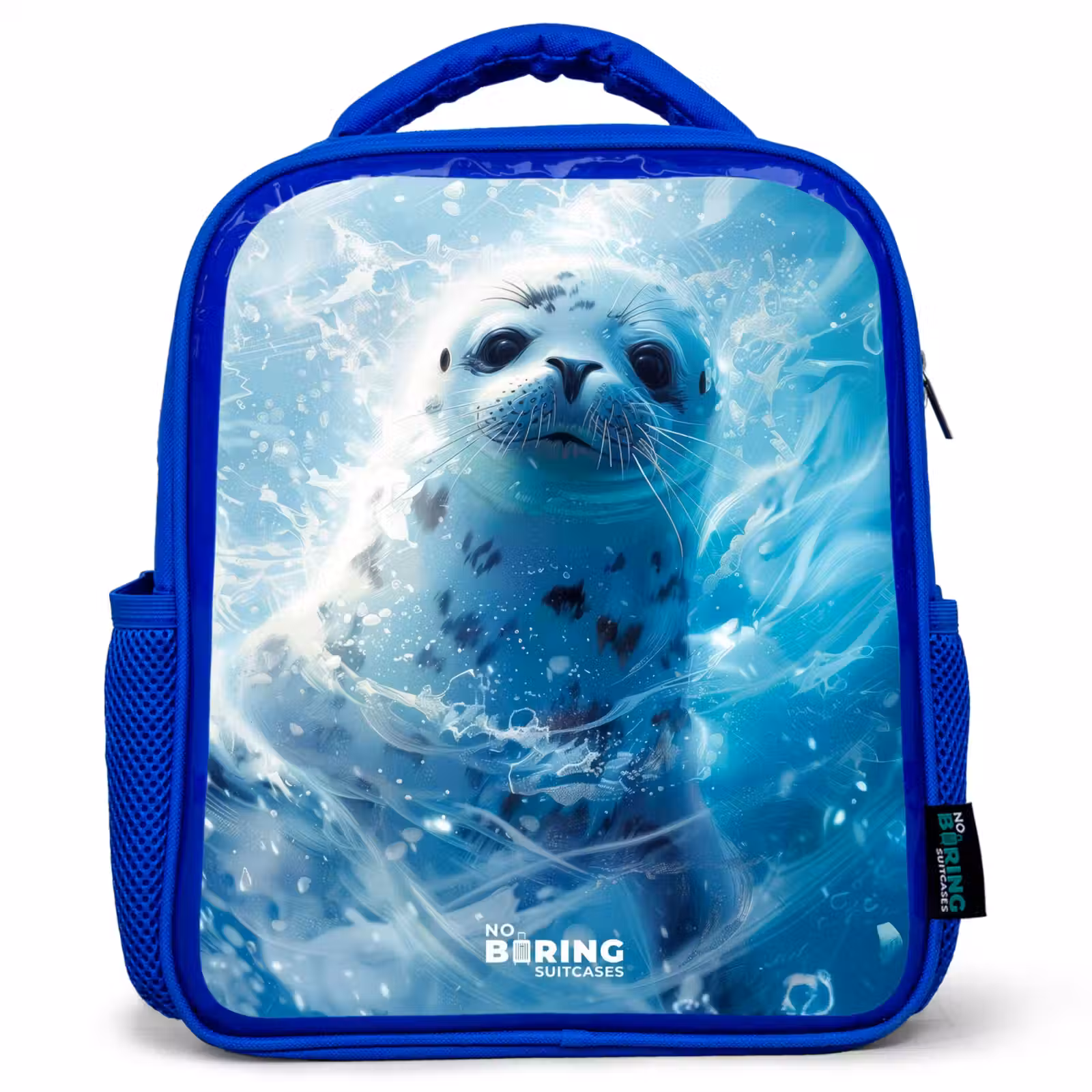 Kids backpack - Blue - Seal pup in clear blue water — 1