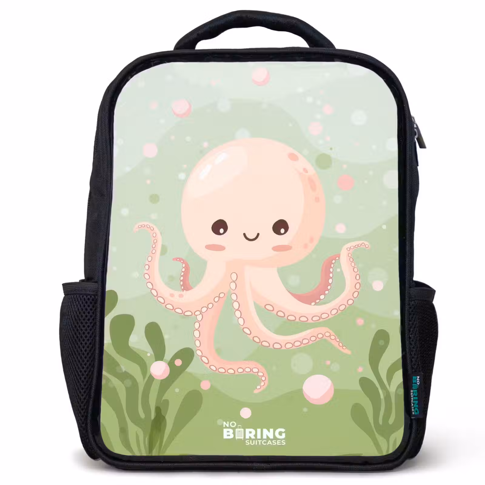 Kids backpack - Pink octopus with a smile — 1
