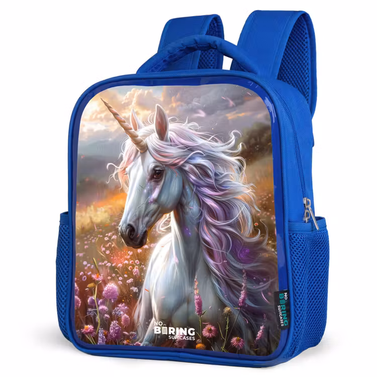 Kids backpack - Blue - Pastel pearl horn — 3