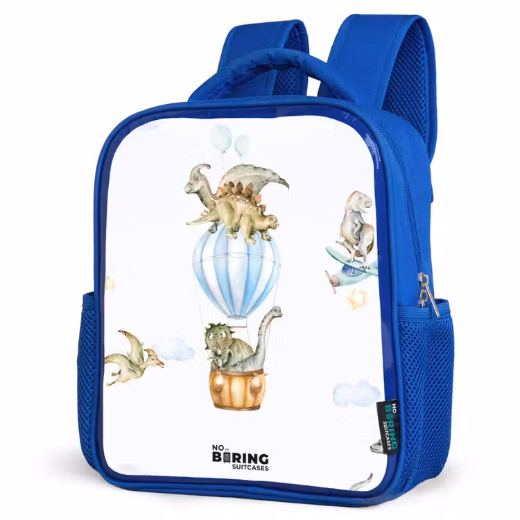 Kids backpack - Blue - Wandering dinosaurs — 3