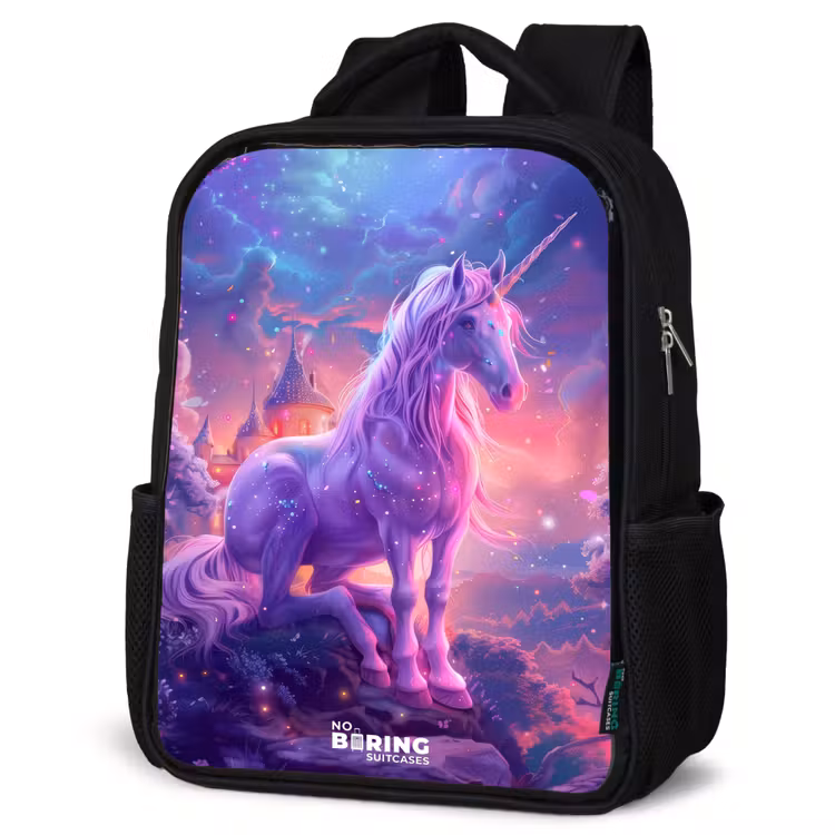 Kids backpack - Purple Unicorn in Magical Environment — 4