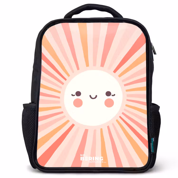 Kids backpack - Round sun with face — 1