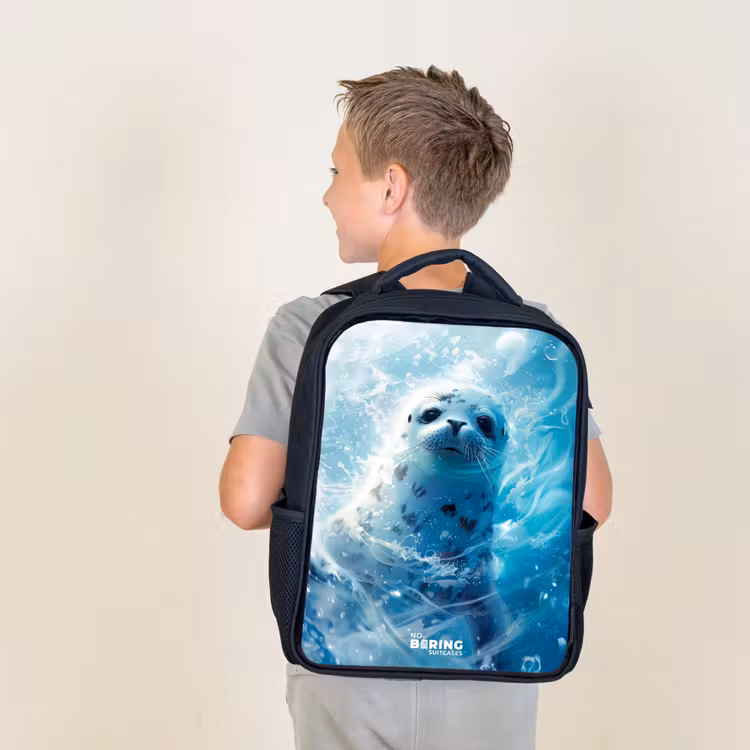 Kids backpack - Seal pup in clear blue water — 2