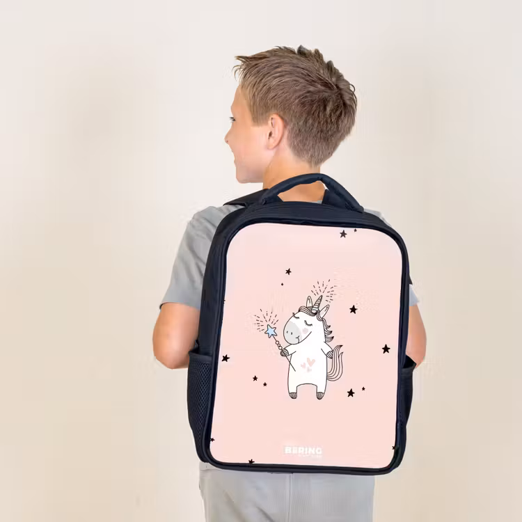 Kids backpack - Signed unicorn with magic wand — 2
