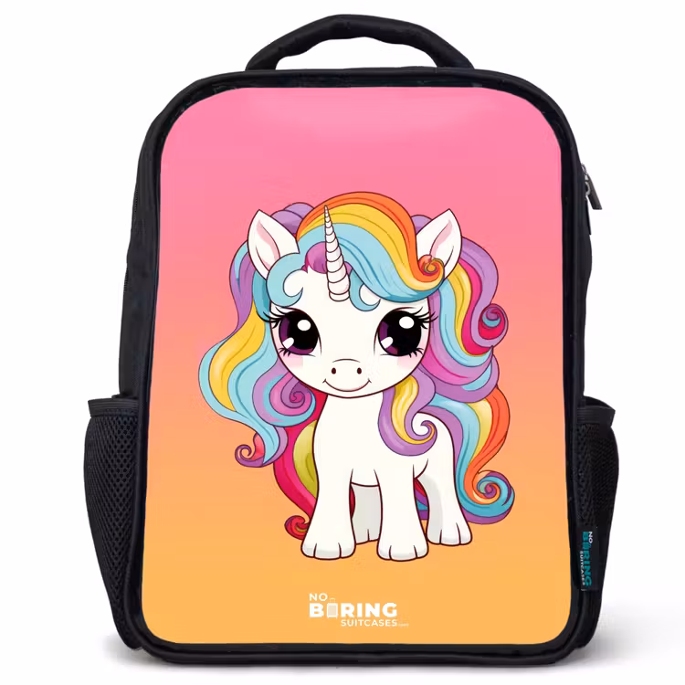 Kids backpack - Small unicorn with rainbow colors — 1
