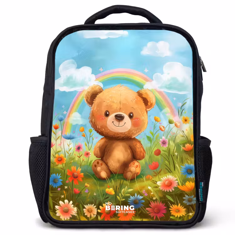 Kids backpack - Teddy bear among flowers — 1