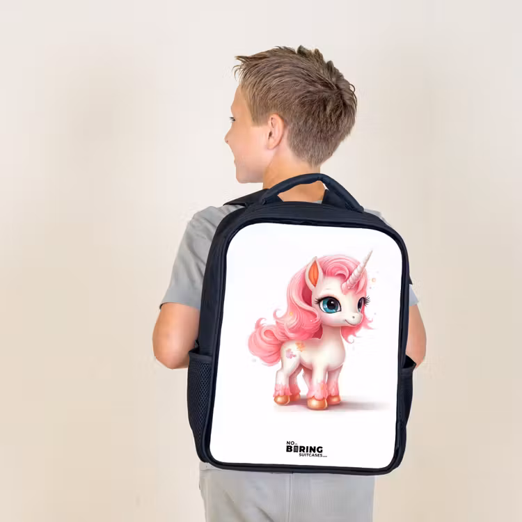 Kids backpack - Unicorn with pink mane — 2