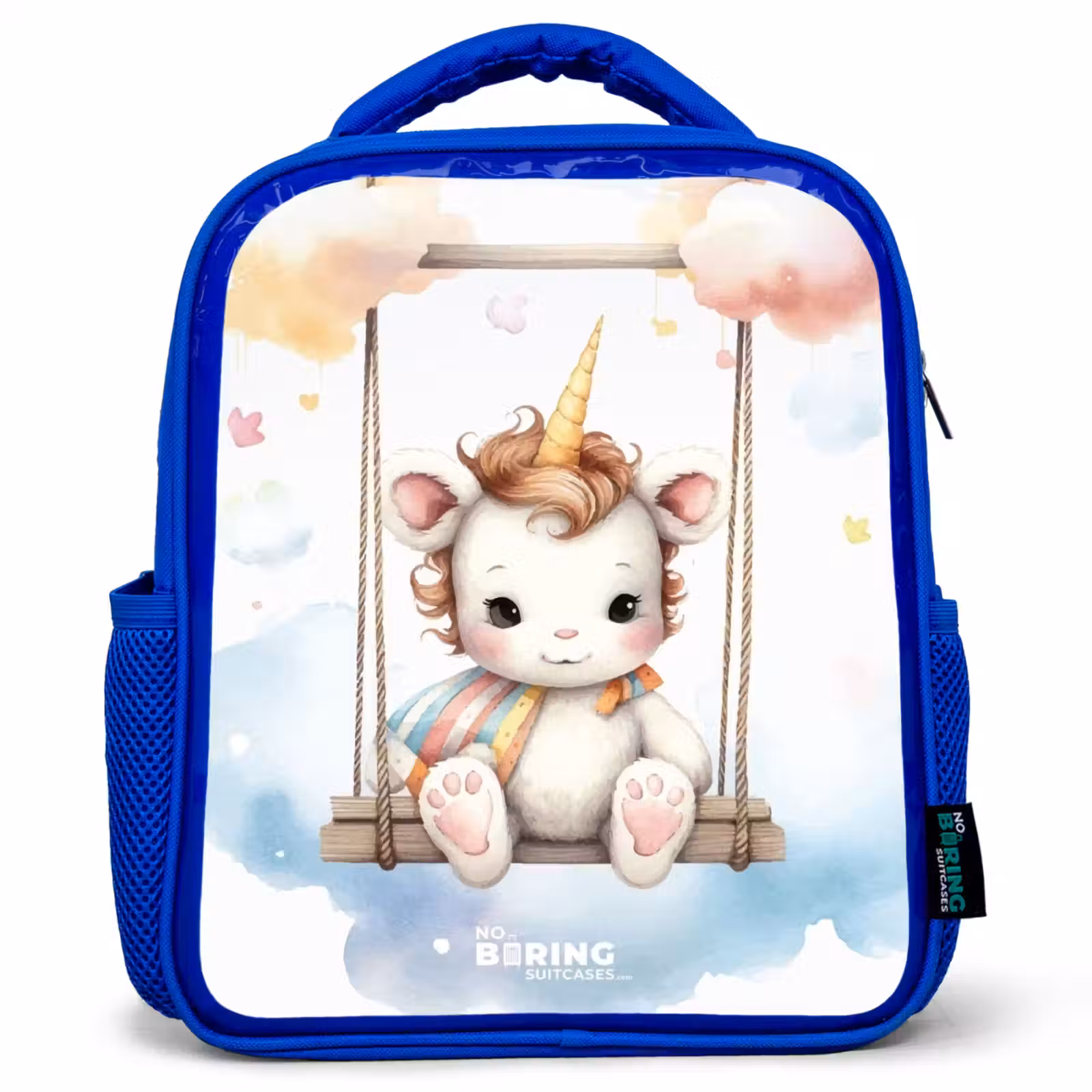 Kids backpack - Blue - Rocking baby unicorn — 1