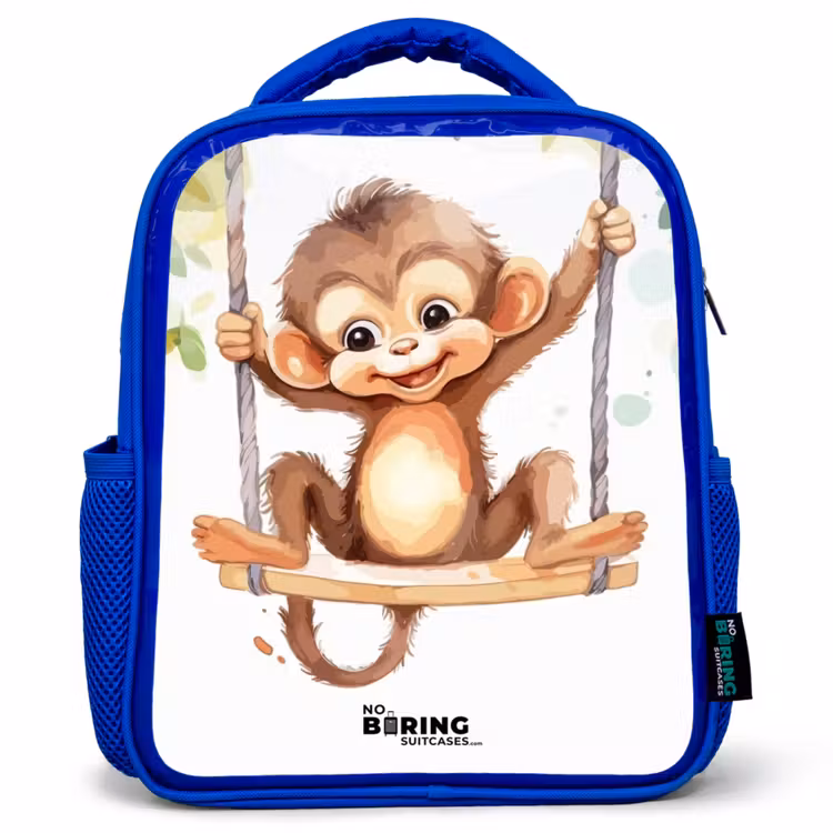 Kids backpack - Blue - Rocking great ape — 1