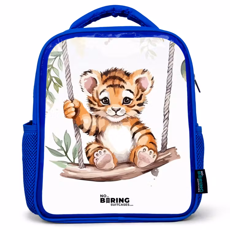 Kids backpack - Blue - Timo tiger — 1