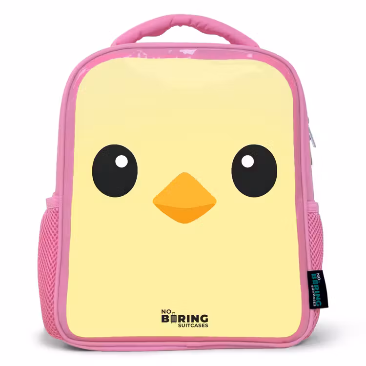 Kids backpack - Pink - Kawai - Chick - Yellow — 1