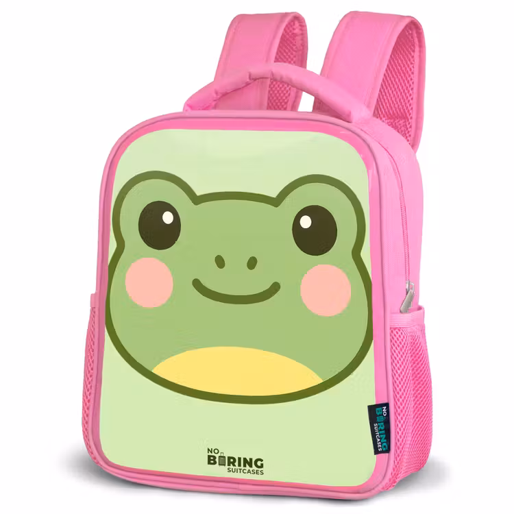 Kids backpack - Pink - Kawai - Frog - Green — 4