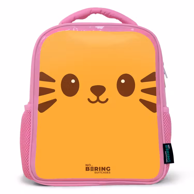 Kids backpack - Pink - Kawai - Tiger - Orange — 1