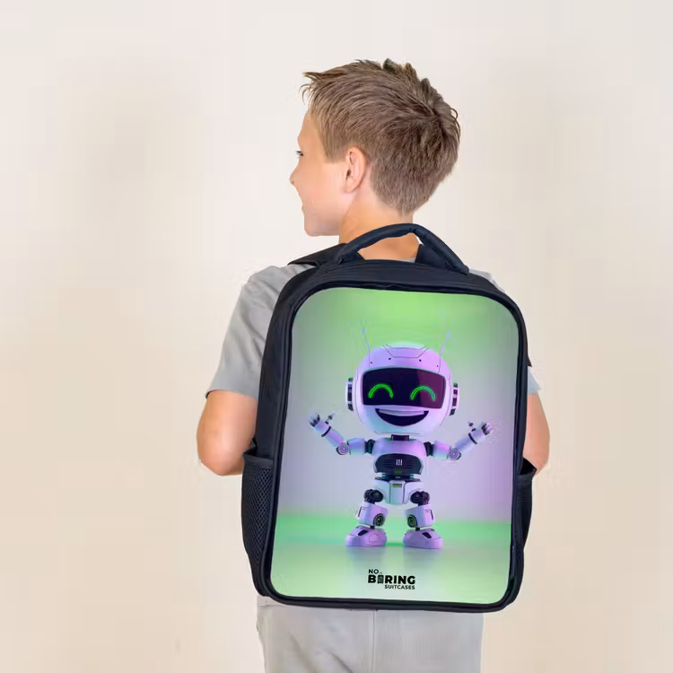 Kids backpack - Robot with purple and green light — 2