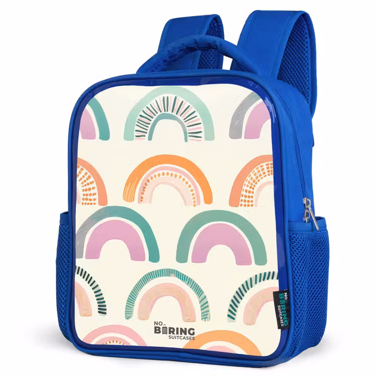Kids backpack - Blue - Rainbows — 3