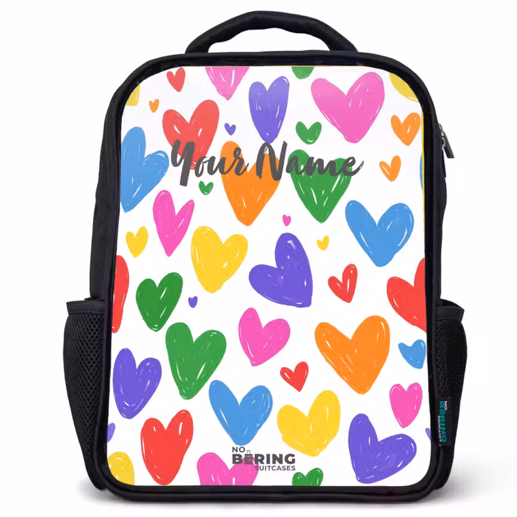 Kids backpack - Colored hearts — 1