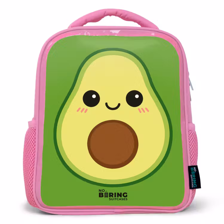 Kids backpack - Pink - Kawai - Avocado - Green — 1