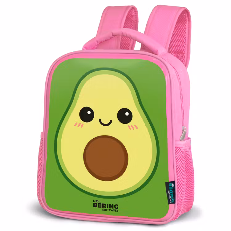 Kids backpack - Pink - Kawai - Avocado - Green — 4