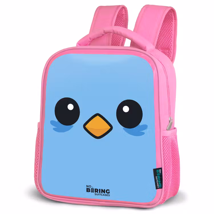 Kids backpack - Pink - Kawai - Bird - Blue — 4