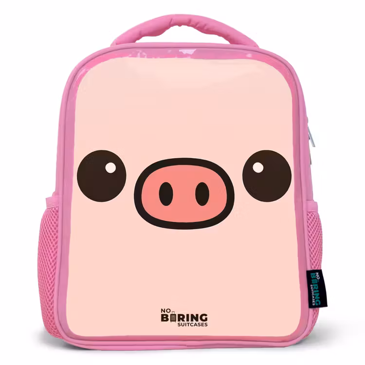 Kids backpack - Pink - Kawai - Pig - Pink — 1