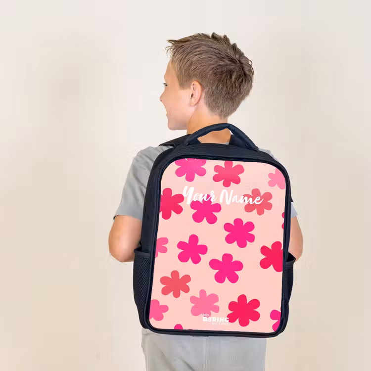 Kids backpack - Pink flowers — 2