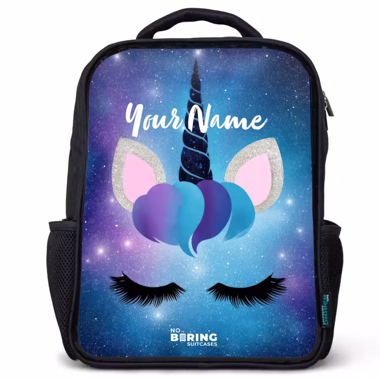Kids backpack - Unicorn on a starry sky background — 1
