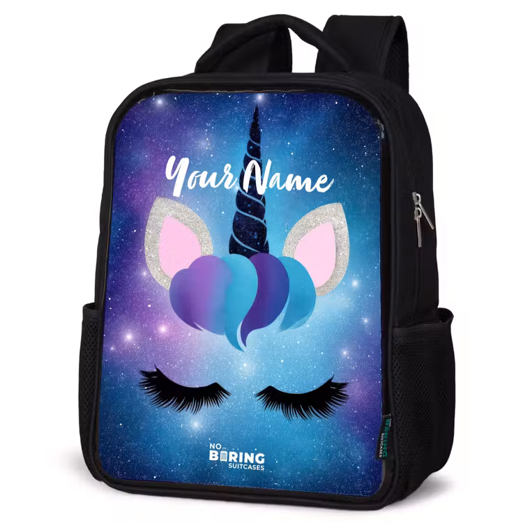Kids backpack - Unicorn on a starry sky background — 4