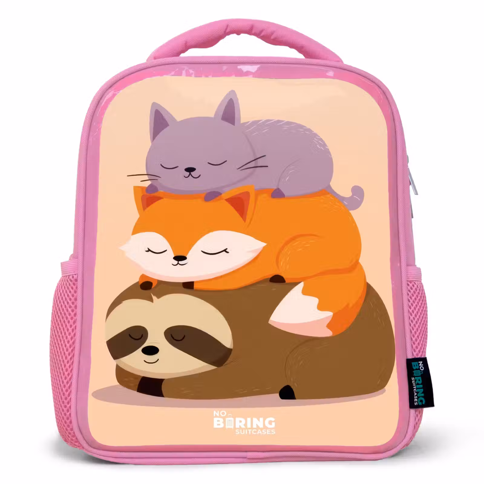 Kids backpack - Pink - Animals - Sleep - Together — 1