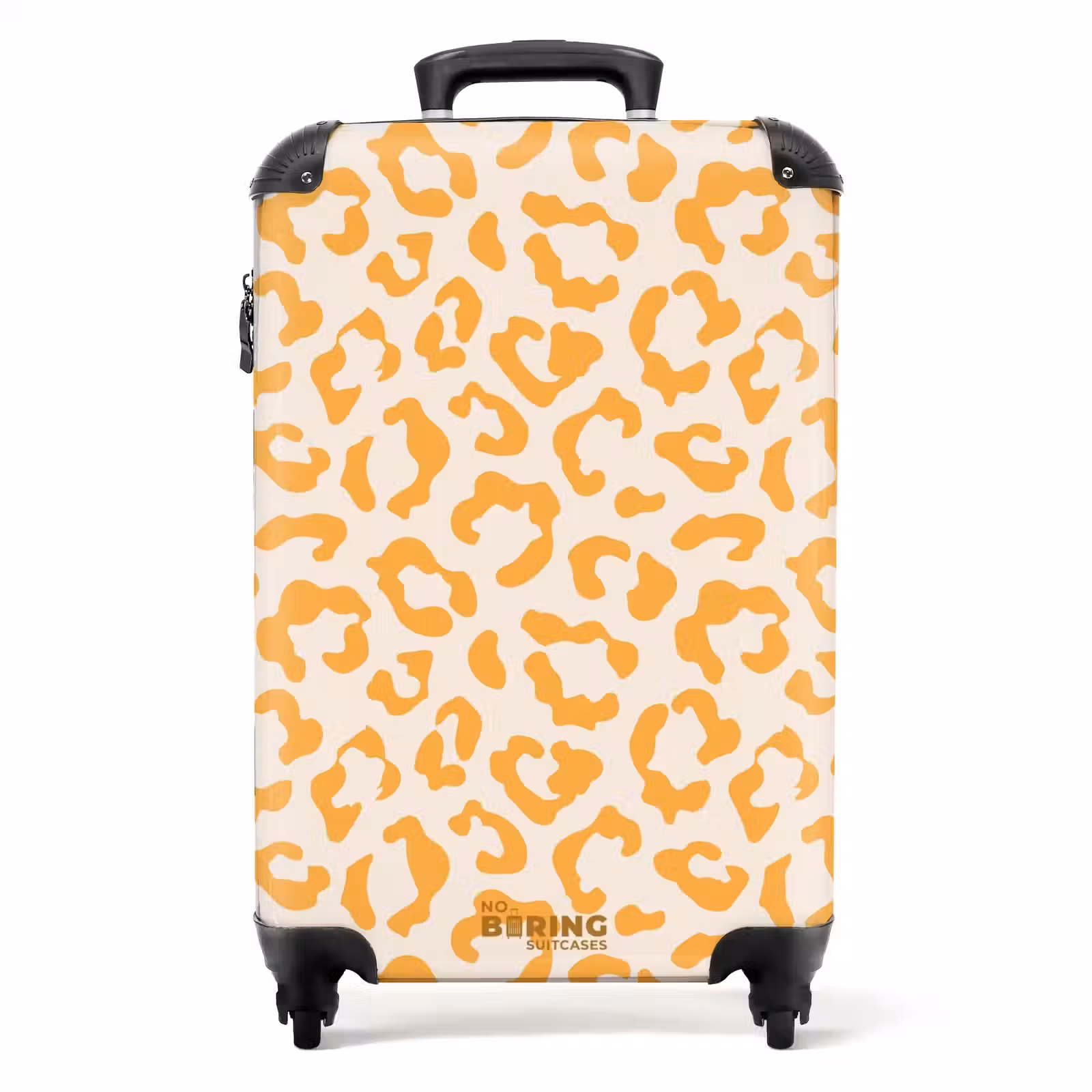 Suitcase - Animal prints - Panther print suitcase in orange and cream color — 1
