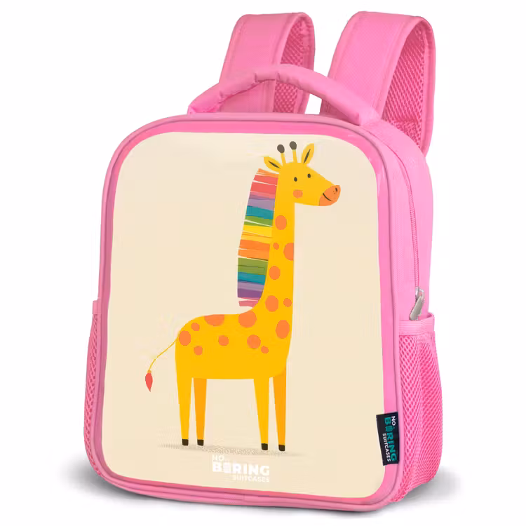Kids backpack - Pink - Giraffe - Animal - Colorful — 4