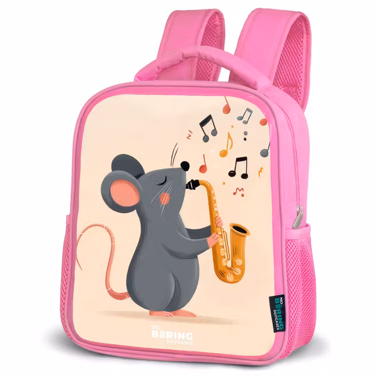Kids backpack - Pink - Mouse - Saxophone - Music — 4