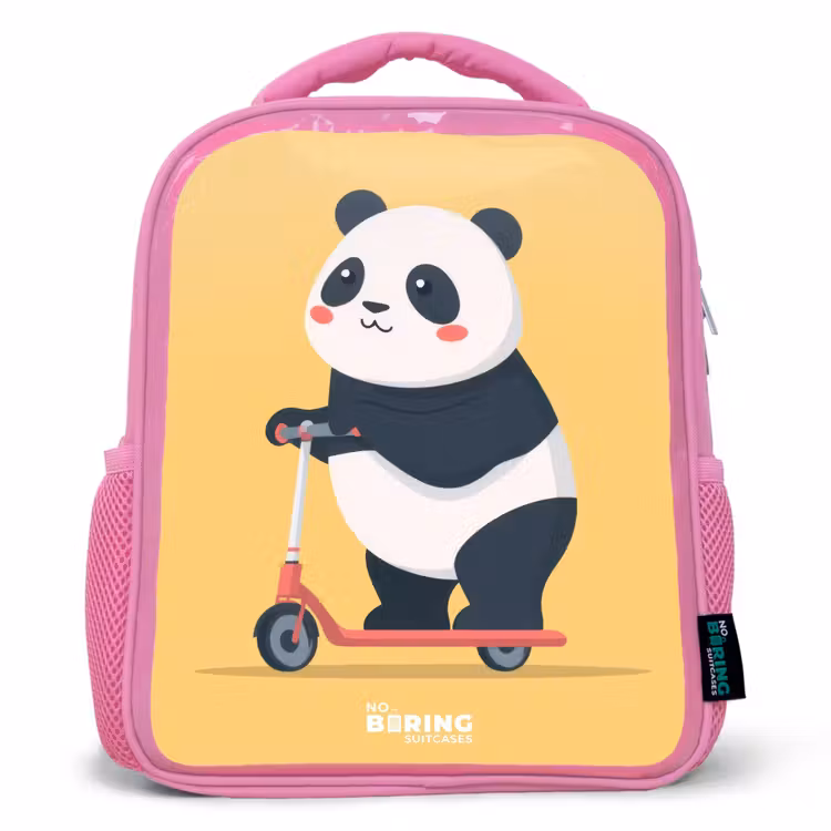 Kids backpack - Pink - Panda - Step - Yellow — 1