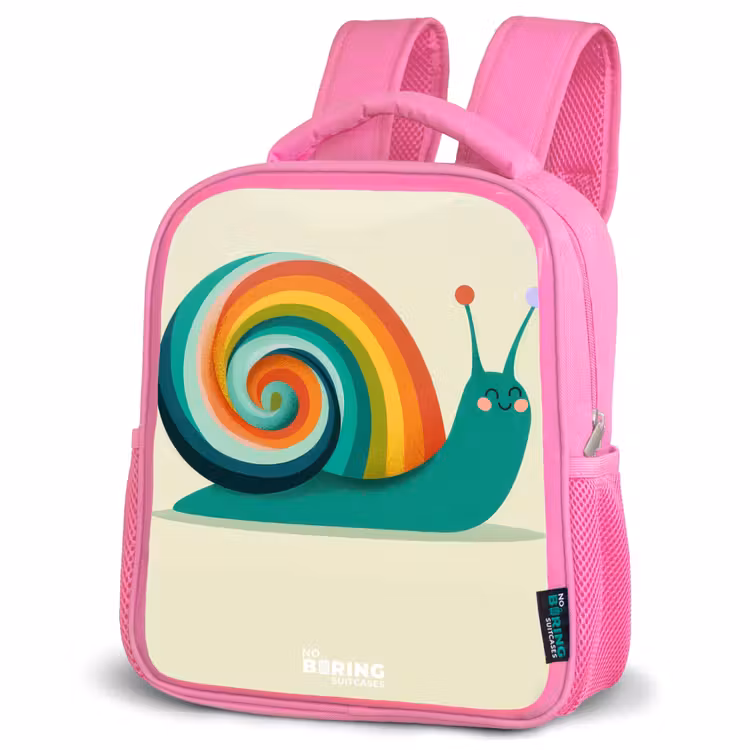 Kids backpack - Pink - Snail - Rainbow - Colorful — 4