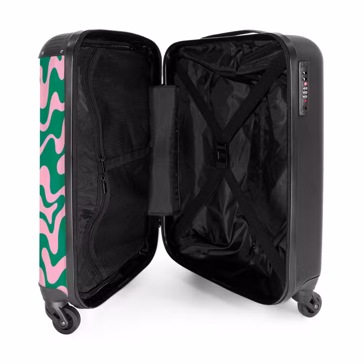 Suitcase - Abstract - Organic Pink/Green — 3