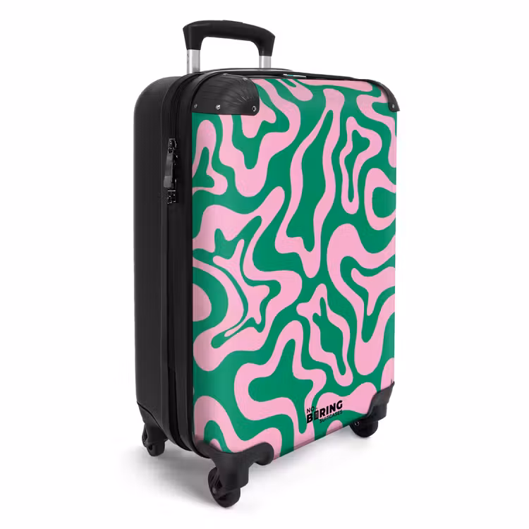 Suitcase - Abstract - Organic Pink/Green — 4