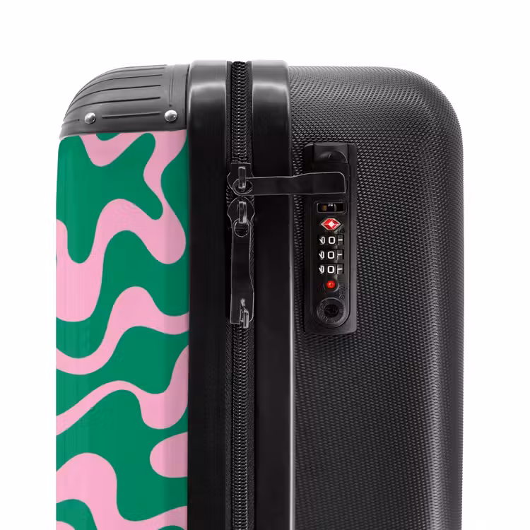 Suitcase - Abstract - Organic Pink/Green — 5