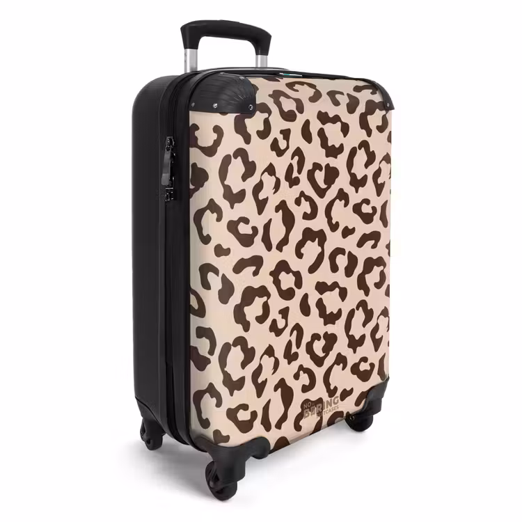 Suitcase - Animal prints - Panther print suitcase in brown and beige — 4