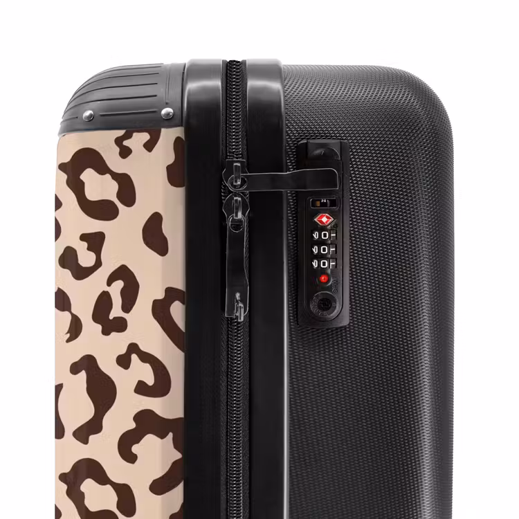 Suitcase - Animal prints - Panther print suitcase in brown and beige — 5