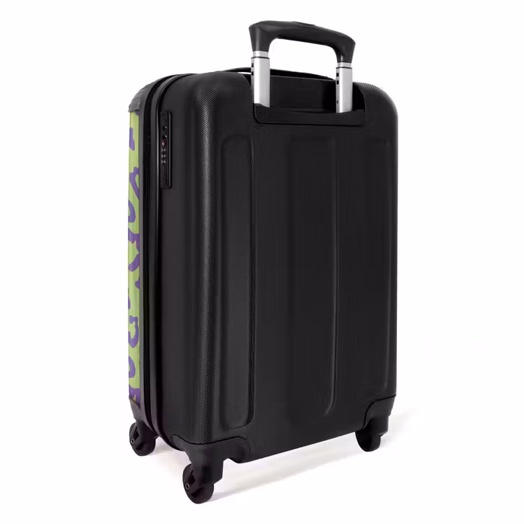 Suitcase - Animal prints - Panther print suitcase in purple and green — 2