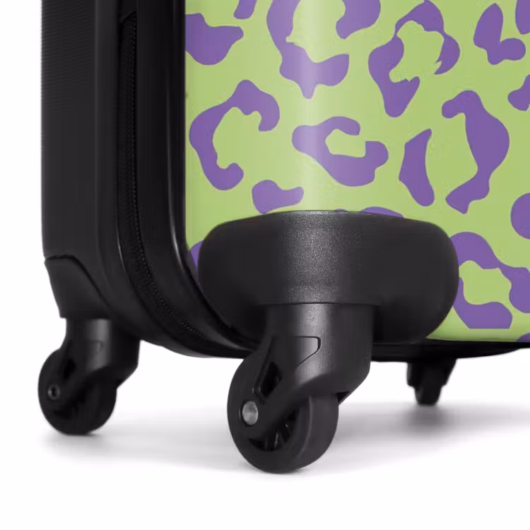 Suitcase - Animal prints - Panther print suitcase in purple and green — 6