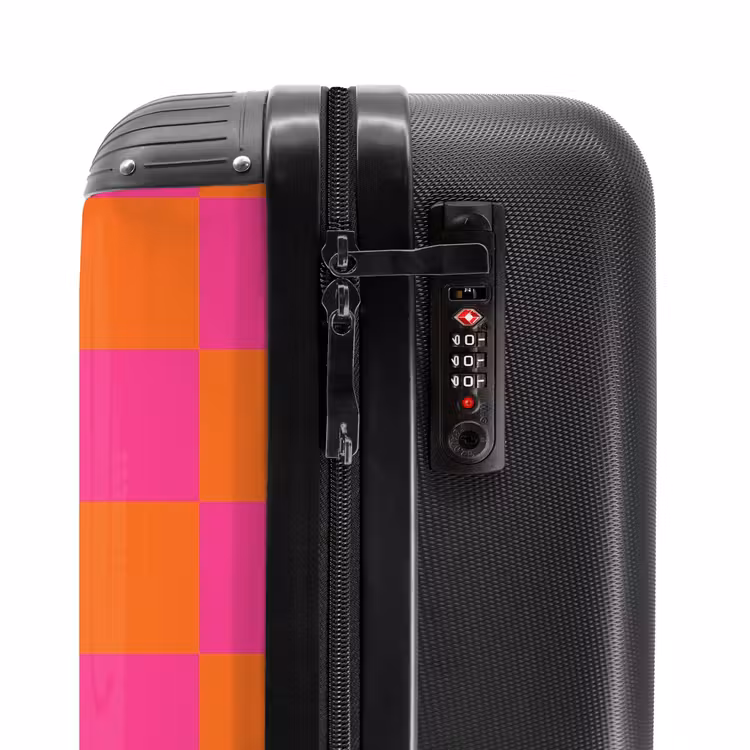 Suitcase - Squares - Pink/Orange — 5