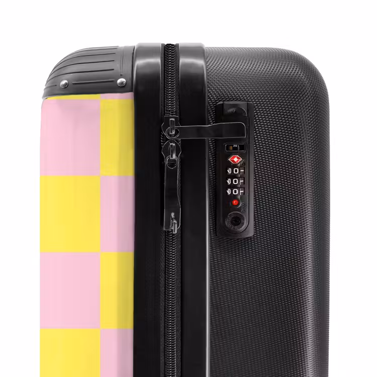 Suitcase - Squares - Pink/Yellow — 5