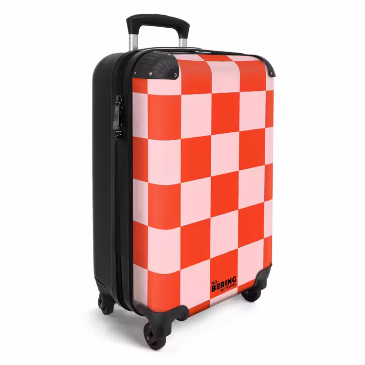 Suitcase - Squares - Red/Pink — 4