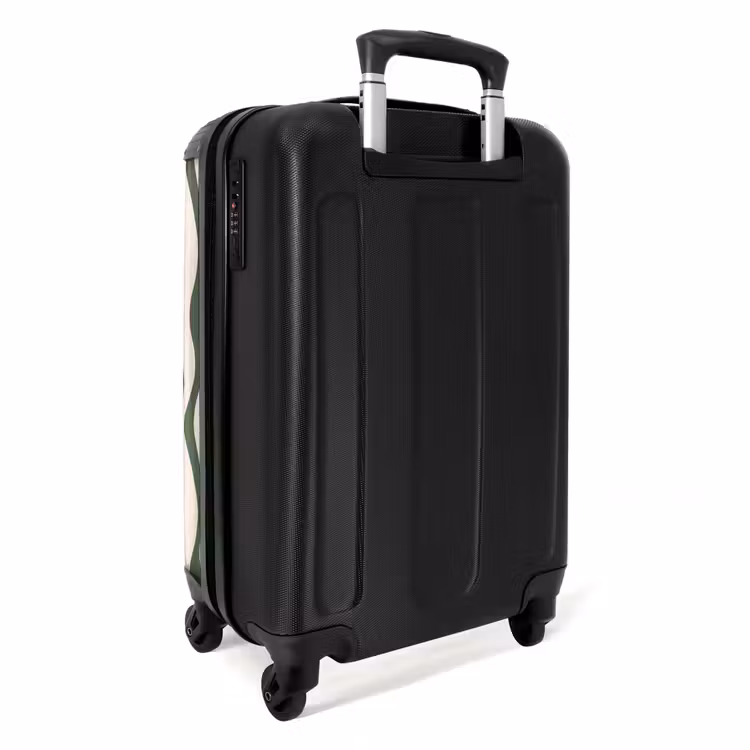 Suitcase - Abstract - Green line art — 2