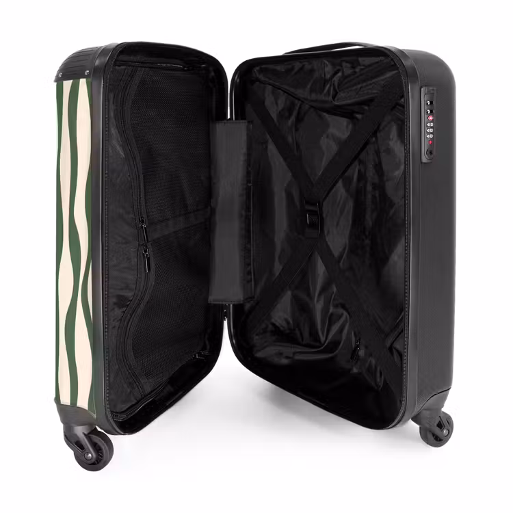 Suitcase - Abstract - Green line art — 3