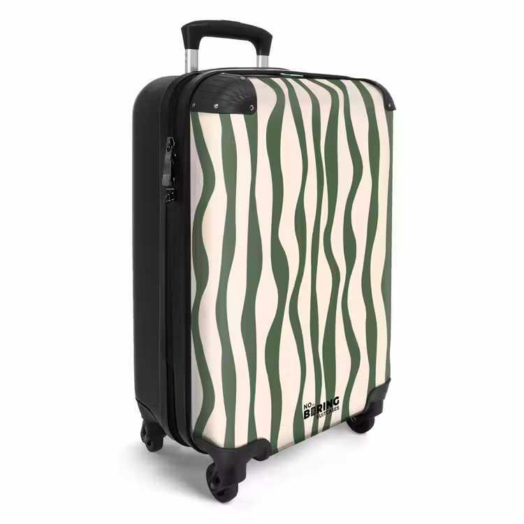 Suitcase - Abstract - Green line art — 4
