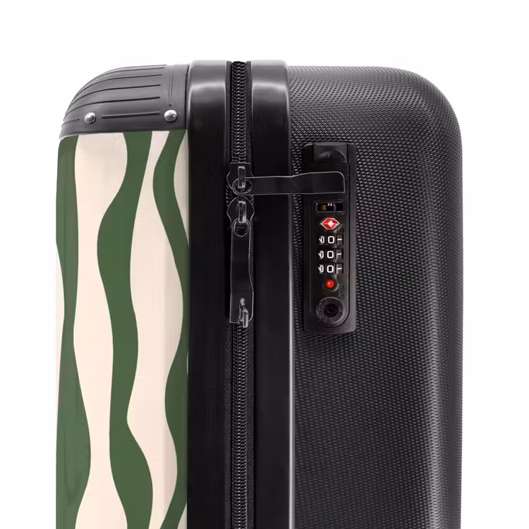 Suitcase - Abstract - Green line art — 5
