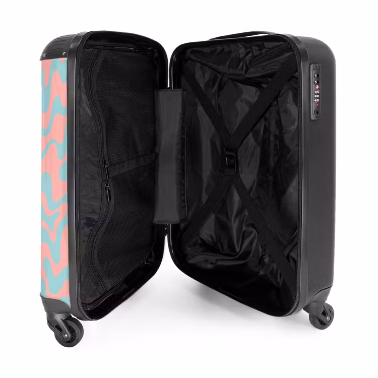 Suitcase - Abstract - Organic Blue/Pink — 3