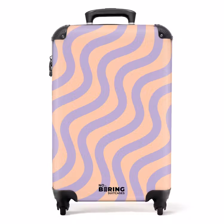 Suitcase - Abstract - Purple line art — 1