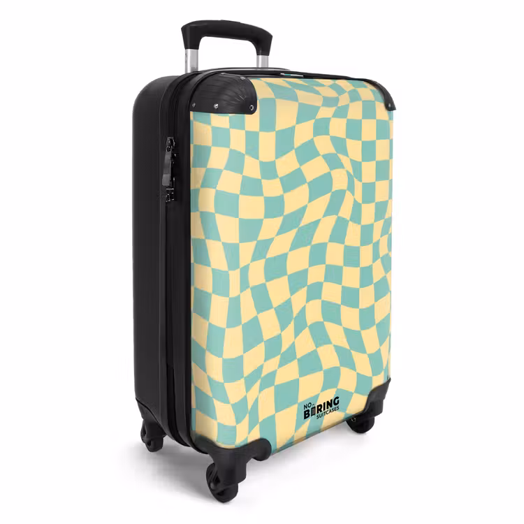 Suitcase - Squares - Green/yellow waves — 4
